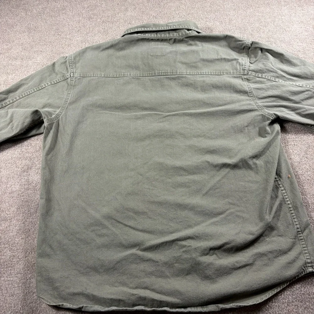 Levi's XL Olive Green Button Up Shirt 100% Cotton Long Sleeve Workwear Casual